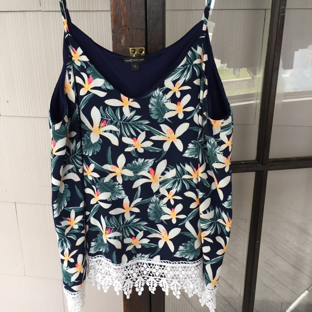 Floral Hawaiian tank crop top